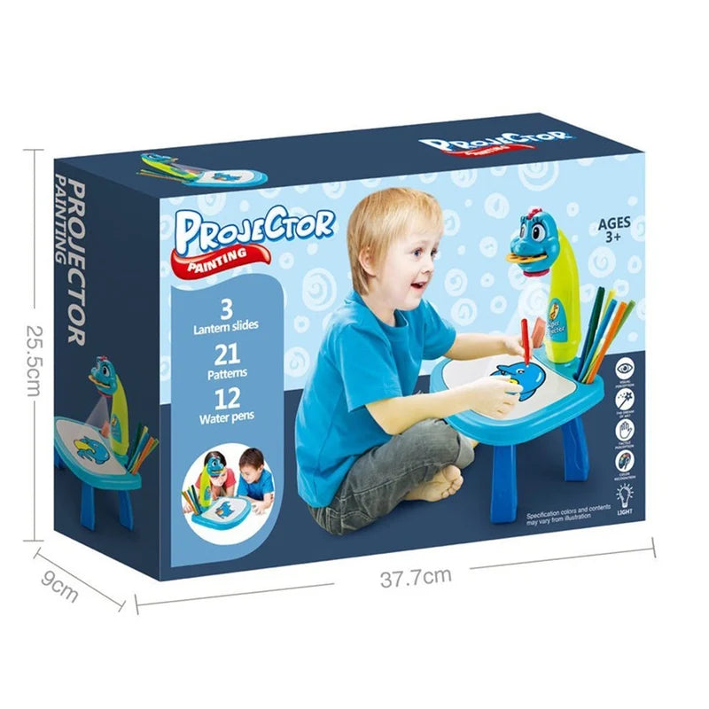Kids LED Projector Art Table – Interactive Drawing, Tracing & Painting Board |Habi Mart