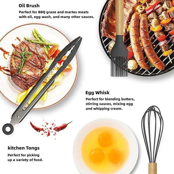 12-Piece Cooking Utensils Set – Non-Stick Kitchen Tools |Habi Mart