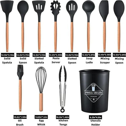12-Piece Cooking Utensils Set – Non-Stick Kitchen Tools |Habi Mart