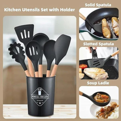 12-Piece Cooking Utensils Set – Non-Stick Kitchen Tools |Habi Mart