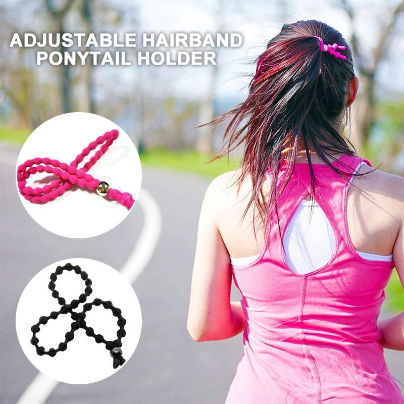 Pair Of Adjustable Hairband Ponytail Holder