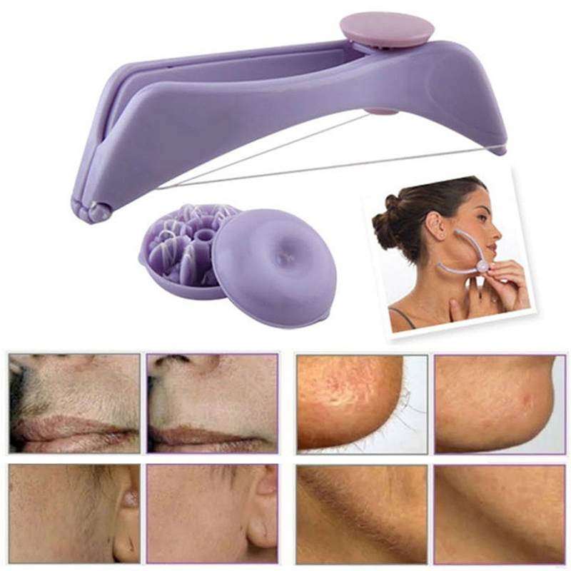 Women Hair Removal Epilator Mini Facial Hair Remover Spring Threading Face