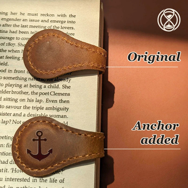 Personalized Magnetic Leather Bookmark