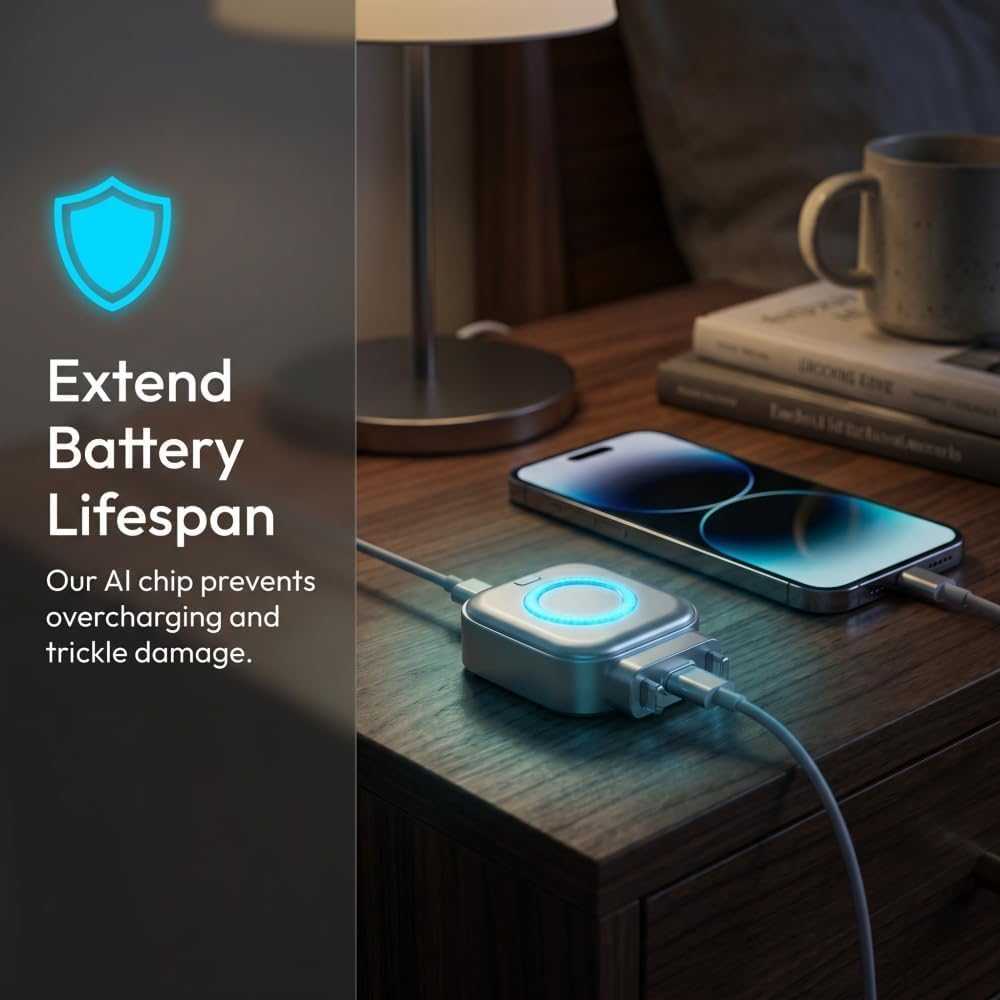 AI Smart Auto-Stop Charging Adapter |Habi Mart