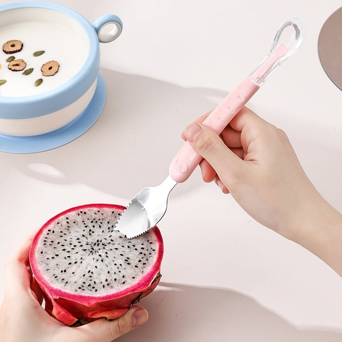 Double Head Baby Silicone Food Spoon