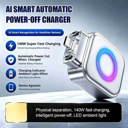 AI Smart Auto-Stop Charging Adapter |Habi Mart