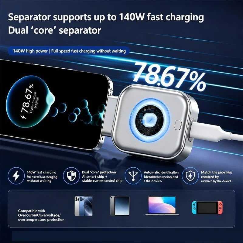 AI Smart Auto-Stop Charging Adapter |Habi Mart