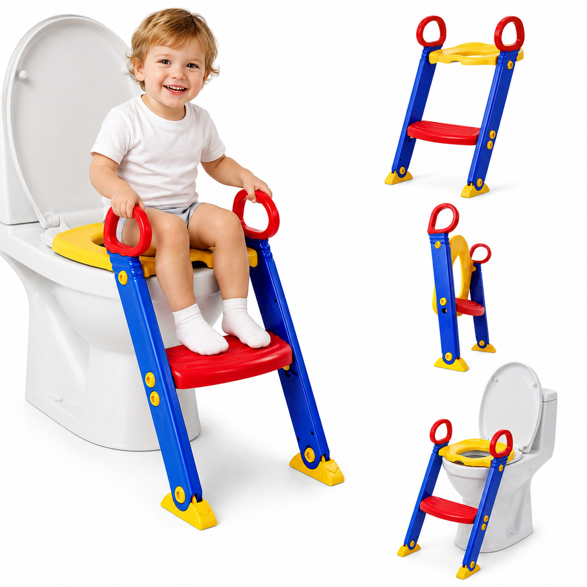 Children Toilet Ladder – Adjustable Toilet Step Stool & Potty Training Seat |Habi Mart