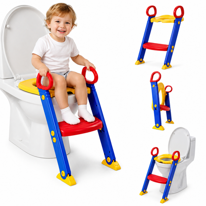 Children Toilet Ladder – Adjustable Toilet Step Stool & Potty Training Seat |Habi Mart
