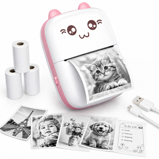 Wireless Mini Thermal Printer – Portable Bluetooth Printer |Habi Mart
