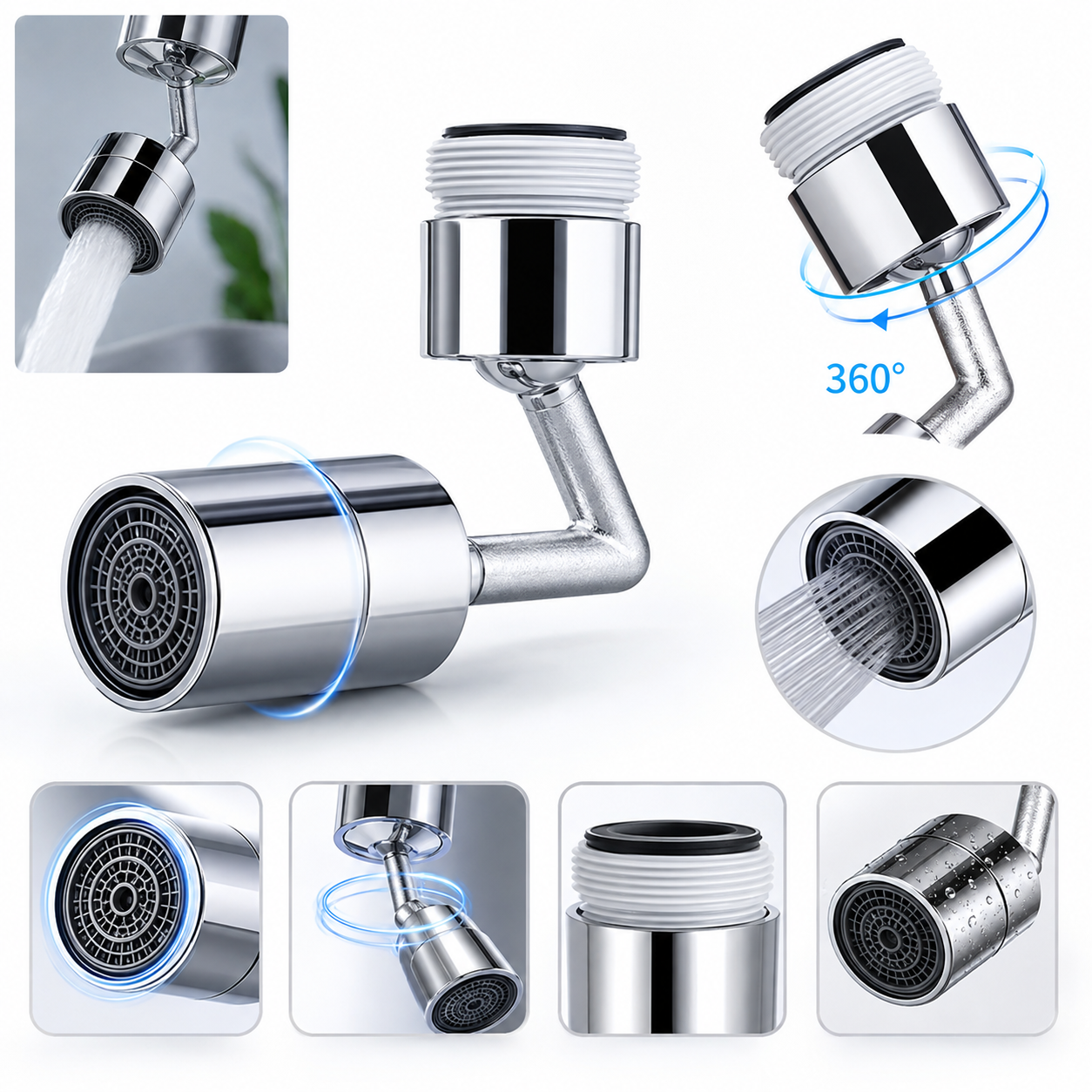 360° Rotating Kitchen Faucet Extender – Water Saver |Habi Mart