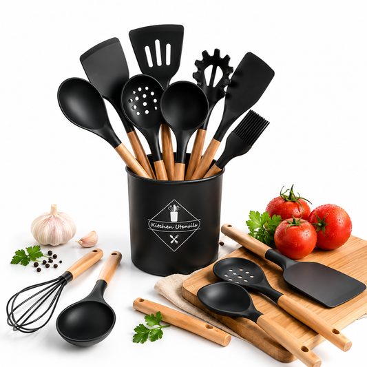 12-Piece Cooking Utensils Set – Non-Stick Kitchen Tools |Habi Mart