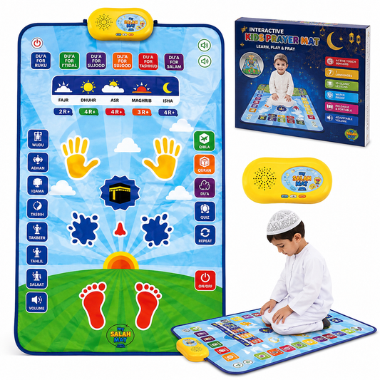 Kids Prayer Mat – Soft Islamic Prayer Rug for Children |Habi Mart