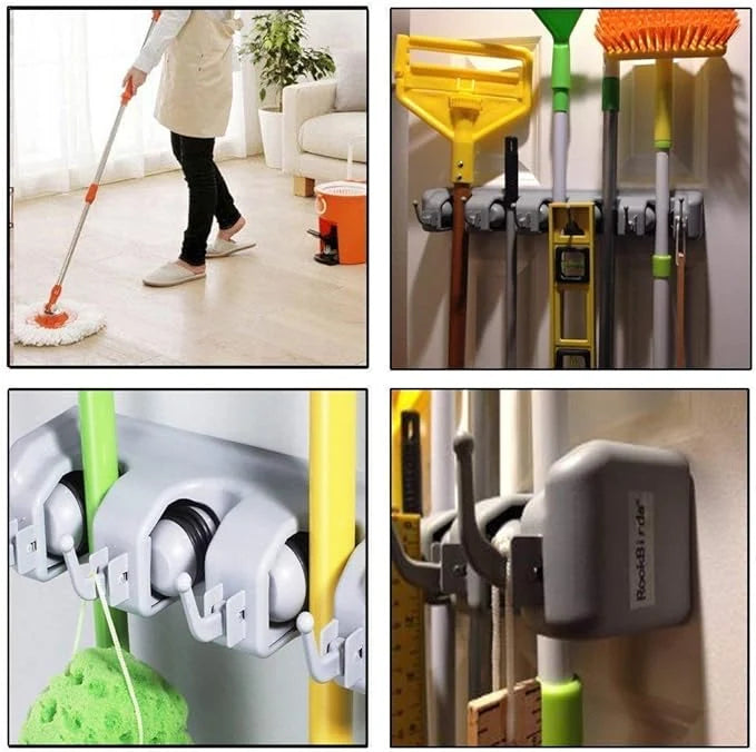 Brooms & Toiletries Organizer – Multi-Purpose Cleaning Tools & Bathroom Storage Holder |Habi Mart