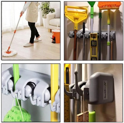 Brooms & Toiletries Organizer – Multi-Purpose Cleaning Tools & Bathroom Storage Holder |Habi Mart