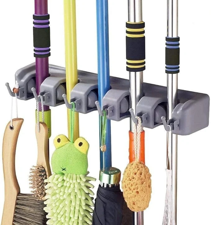 Brooms & Toiletries Organizer – Multi-Purpose Cleaning Tools & Bathroom Storage Holder |Habi Mart