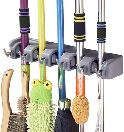 Brooms & Toiletries Organizer – Multi-Purpose Cleaning Tools & Bathroom Storage Holder |Habi Mart