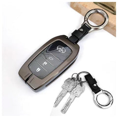 Portable Zinc Alloy Leather Keychain