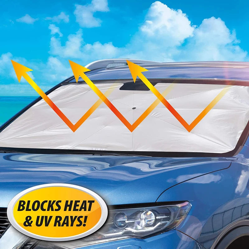Car Windshield Sun Shade – Foldable UV Protection & Heat Insulation |Habi Mart