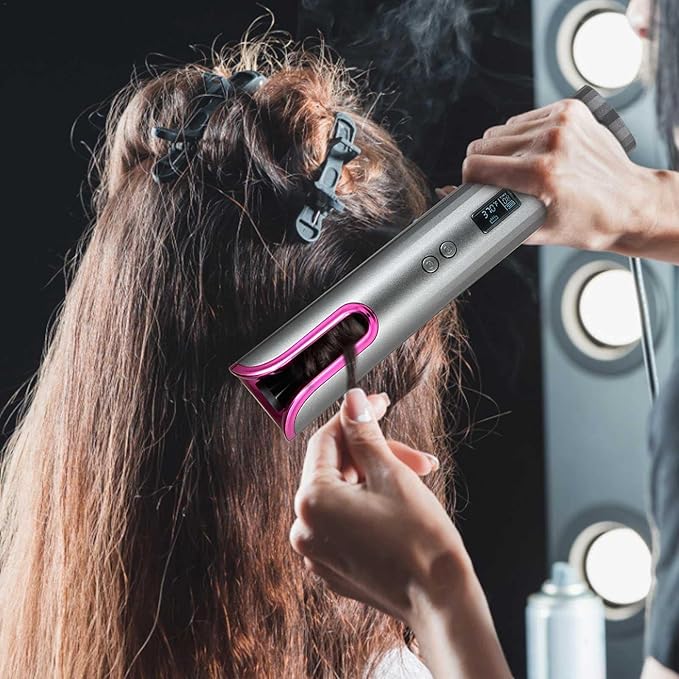 Automatic Cordless Hair Curler – Portable Wireless Curling Wand |Habi Mart