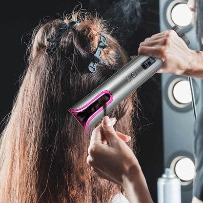 Automatic Cordless Hair Curler – Portable Wireless Curling Wand |Habi Mart