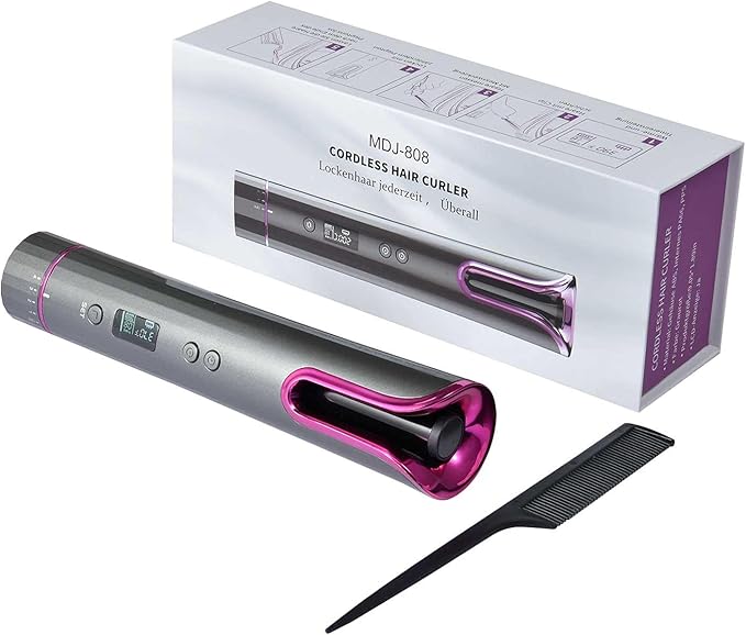 Automatic Cordless Hair Curler – Portable Wireless Curling Wand |Habi Mart