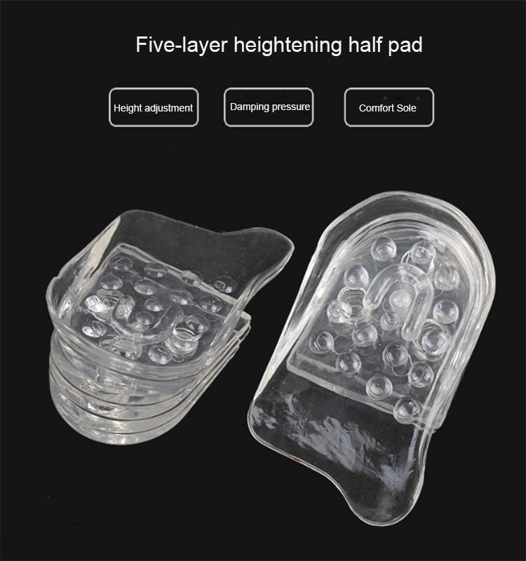 Height increased silicone gel insole