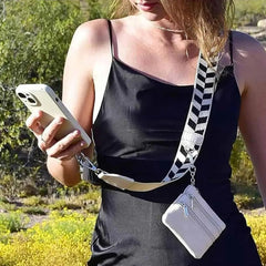 Crossbody Phone Strap with Zippered Pouch