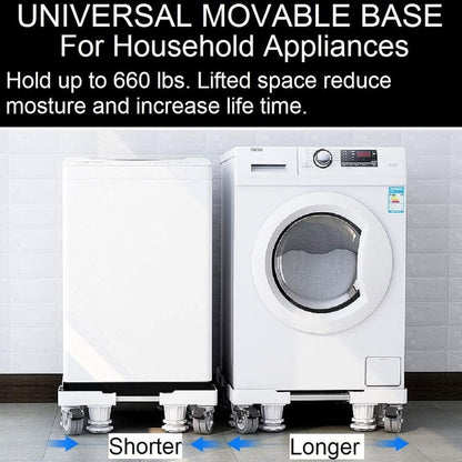 Adjustable Refrigerator Base Stand – Heavy-Duty Anti-Slip Fridge Stand with Wheels |Habi Mart