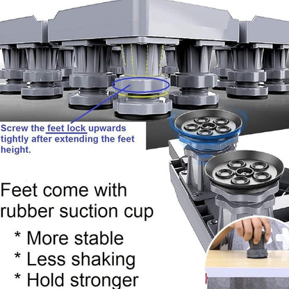 Adjustable Refrigerator Base Stand – Heavy-Duty Anti-Slip Fridge Stand with Wheels |Habi Mart