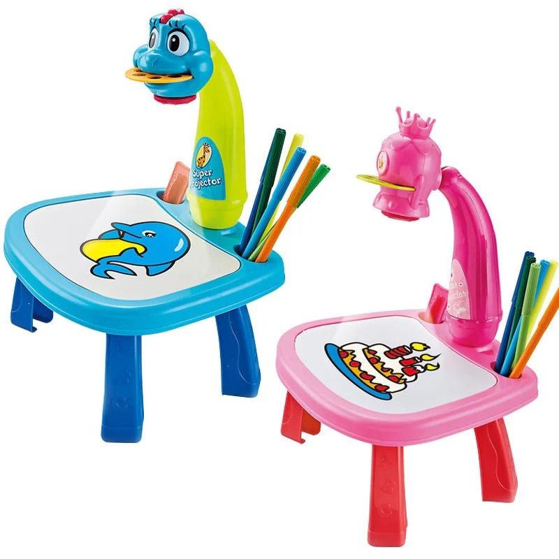 Kids LED Projector Art Table – Interactive Drawing, Tracing & Painting Board |Habi Mart