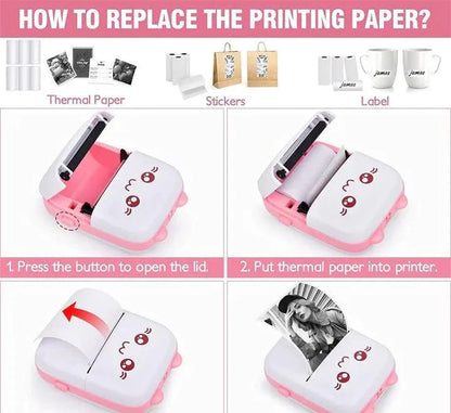 Wireless Mini Thermal Printer – Portable Bluetooth Printer |Habi Mart