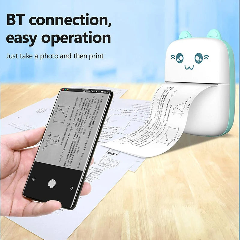 Wireless Mini Thermal Printer – Portable Bluetooth Printer |Habi Mart