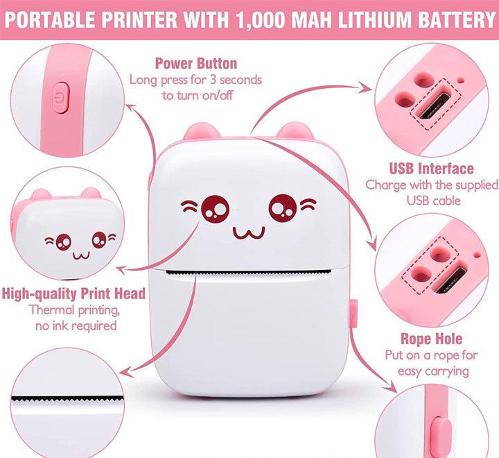 Wireless Mini Thermal Printer – Portable Bluetooth Printer |Habi Mart