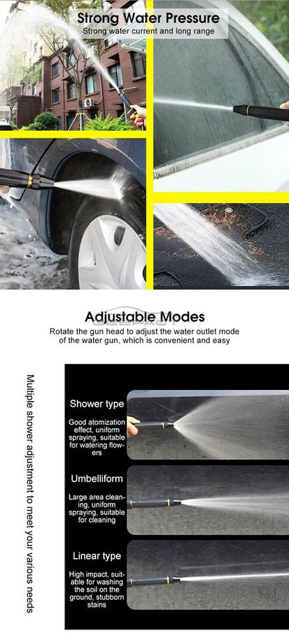 Portable Water Hose Nozzle – High-Pressure Spray Gun with Adjustable Water Jet for Car Washing, Garden & Outdoor Cleaning |Habi Mart