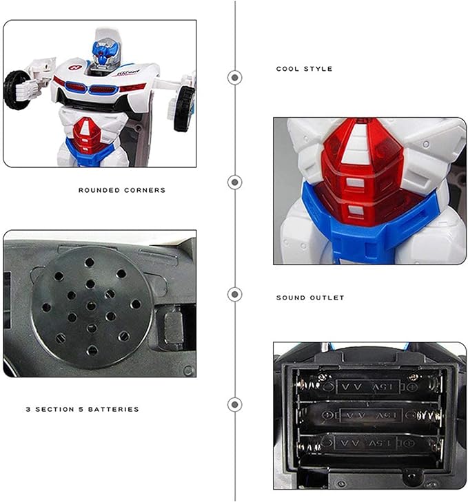 Transforming Robot Car – Remote Control Stunt Car Toy for Kids |Habi Mart