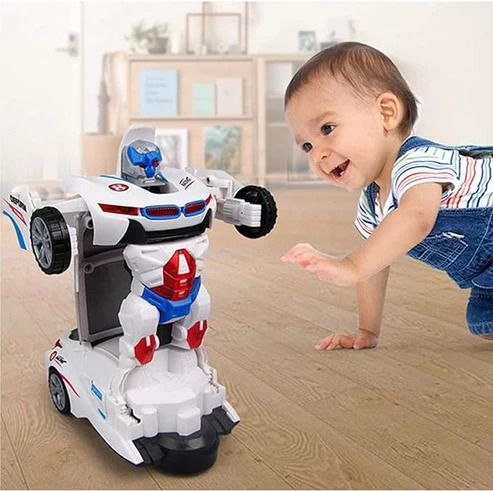 Transforming Robot Car – Remote Control Stunt Car Toy for Kids |Habi Mart