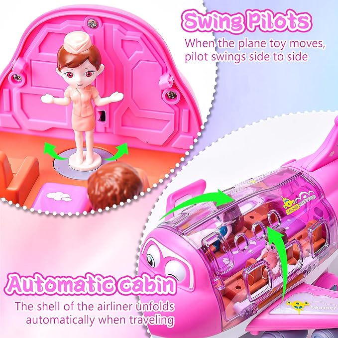 Rotating Electric Airplane Toy for Kids – Spinning Flying Plane with Lights & Fun Play |Habi Mart