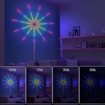 Smart Firework LED Lights – RGB Music Sync Lights with App & Remote |Habi Mart