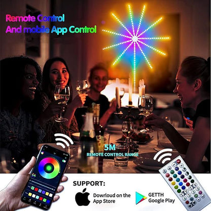 Smart Firework LED Lights – RGB Music Sync Lights with App & Remote |Habi Mart