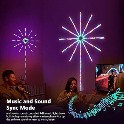 Smart Firework LED Lights – RGB Music Sync Lights with App & Remote |Habi Mart