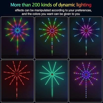 Smart Firework LED Lights – RGB Music Sync Lights with App & Remote |Habi Mart