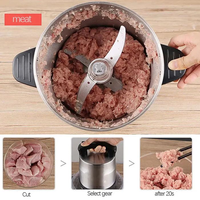 Stainless Steel Food Chopper – Manual Vegetable & Onion Cutter |Habi Mart