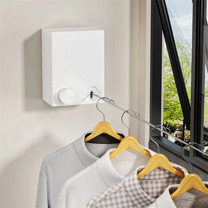 Telescopic Clothesline – Retractable Wall-Mounted Clothes Drying Rack for Home & Travel |Habi Mart
