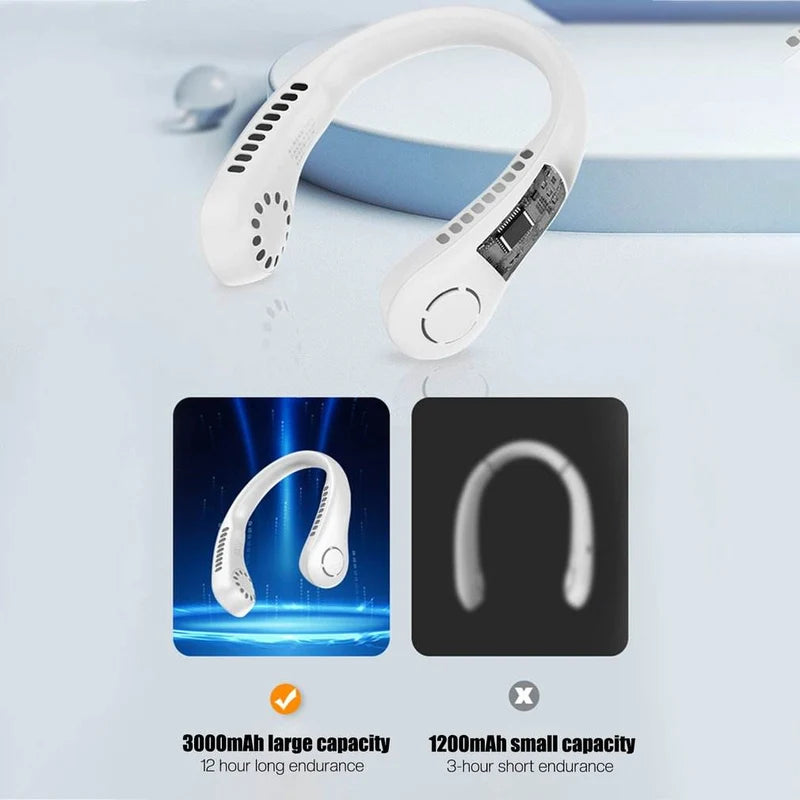 Portable Neck Fan – Hands-Free Personal Cooling Fan |Habi Mart